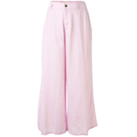 Emporio Armani Calça pantalona com cintura alta - Rosa