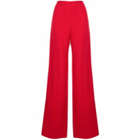 Emporio Armani Calça pantalona com cintura alta - Vermelho