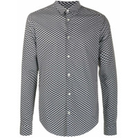 Emporio Armani Camisa All Over Op-Art - Preto