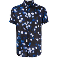 Emporio Armani Camisa com estampa de logo e poás - Azul