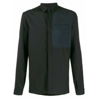 Emporio Armani Camisa com recorte e bolso no busto - Preto