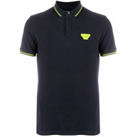 Emporio Armani Camisa polo com acabamento neon - Azul