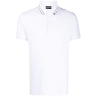 Emporio Armani Camisa polo com estampa de logo - Branco