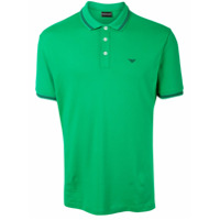 Emporio Armani Camisa polo com logo bordado - Verde