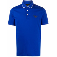 Emporio Armani Camisa polo com patch de logo - Azul