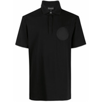 Emporio Armani Camisa polo com patch de logo - Preto