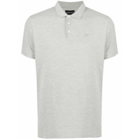 Emporio Armani Camisa polo mangas curtas com logo - Cinza
