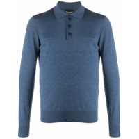 Emporio Armani Camisa polo mangas longas - Azul