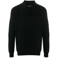 Emporio Armani Camisa polo mangas longas - Preto