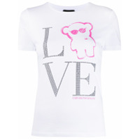 Emporio Armani Camiseta com aplicações Love - Branco