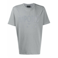 Emporio Armani Camiseta com estampa de logo - Cinza