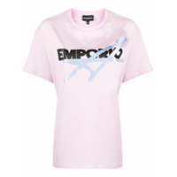 Emporio Armani Camiseta com estampa de logo - Rosa