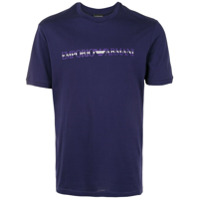 Emporio Armani Camiseta com estampa de logo - Roxo