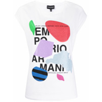 Emporio Armani Camiseta com estampa gráfica - Branco