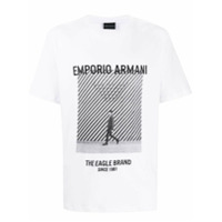 Emporio Armani Camiseta com estampa gráfica - Branco