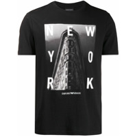 Emporio Armani Camiseta com estampa 'New York' - Preto