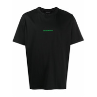 Emporio Armani Camiseta com listra de logo - Preto