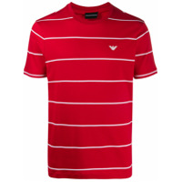 Emporio Armani Camiseta com listras - Vermelho