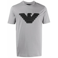 Emporio Armani Camiseta com logo bordado - Cinza