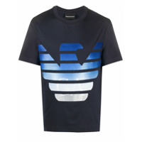 Emporio Armani Camiseta com logo grande - Azul