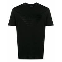 Emporio Armani Camiseta com logo texturizado - Preto