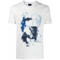 Emporio Armani Camiseta de algodão com estampa abstrata - Branco