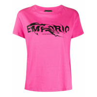 Emporio Armani Camiseta decote careca com logo - Rosa