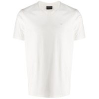 Emporio Armani Camiseta gola V com logo bordado - Branco