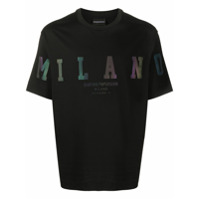 Emporio Armani Camiseta Milano decote careca - Preto