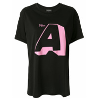 Emporio Armani Camiseta oversized com logo - Preto