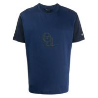 Emporio Armani Camiseta slim com logo - Azul