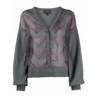 Emporio Armani Cardigan com mangas morcego - Cinza