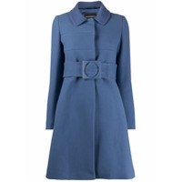 Emporio Armani Casaco com cinto e abotoamento simples - Azul