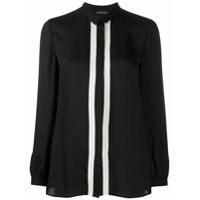 Emporio Armani contrast panel concealed button blouse - Preto