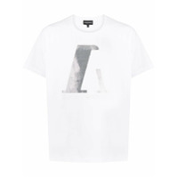 Emporio Armani embellished logo T-shirt - Branco