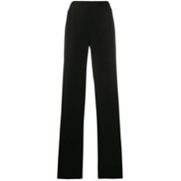 Emporio Armani high-waisted wide leg trousers - Preto