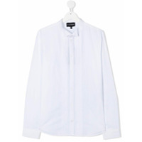 Emporio Armani Kids Camisa mangas longas com pregas - Branco