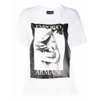 Emporio Armani logo photograph print T-shirt - Branco