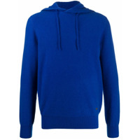 Emporio Armani Moletom de tricô com capuz - Azul