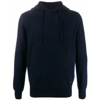 Emporio Armani Moletom slim com capuz - Azul