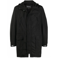 Emporio Armani Parka midi com capuz - Preto