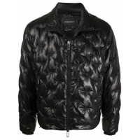 Emporio Armani pintucked puffer jacket - Preto