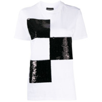 Emporio Armani sequin pattern logo T-shirt - Branco