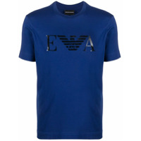 Emporio Armani short sleeve eagle logo T-shirt - Azul
