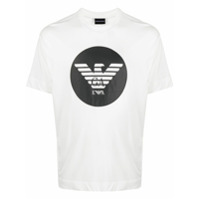 Emporio Armani short sleeve logo print T-shirt - Branco