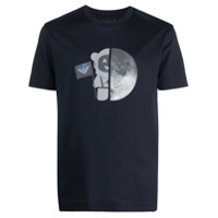 Emporio Armani space-print jersey t-shirt - Azul