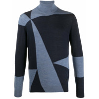 Emporio Armani Suéter com estampa geométrica - Azul