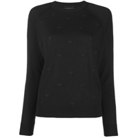 Emporio Armani Suéter com logo bordado - Preto