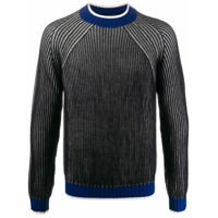 Emporio Armani Suéter mangas longas com acabamento contrastante - Azul