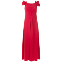 Emporio Armani Vestido longo com franzidos - Vermelho